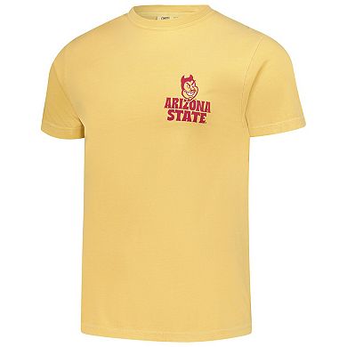 Men's Gold Arizona State Sun Devils Comfort Colors Thick Lined Landscape T-Shirt