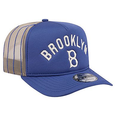 Men's New Era Royal Los Angeles Dodgers Vintage Arched Foam Front 9FIFTY A-Frame Adjustable Trucker Hat