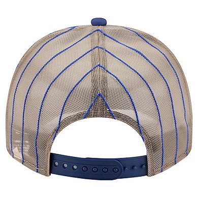 Men's New Era Royal Los Angeles Dodgers Vintage Arched Foam Front 9FIFTY A-Frame Adjustable Trucker Hat