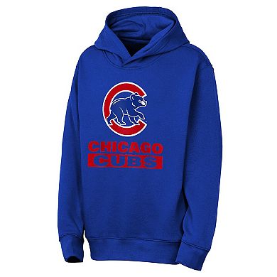 Youth Outerstuff Rush Blue Chicago Cubs Back to Basics Hoodie
