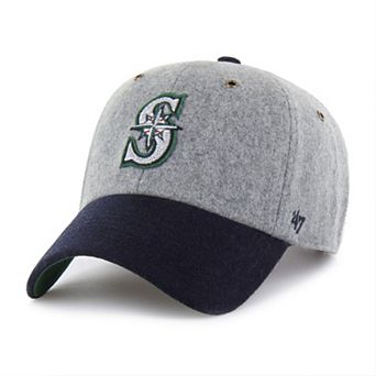 Men's '47 Gray/Navy Seattle Mariners Golden Age Wool Clean Up Adjustable Hat