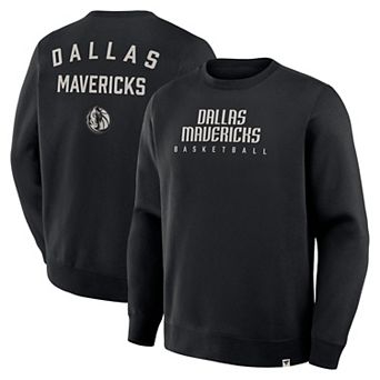 Men's Fanatics Black Dallas Mavericks Crossover Collection Defensive Rotation Drill Premium Pullover Sweatshirt