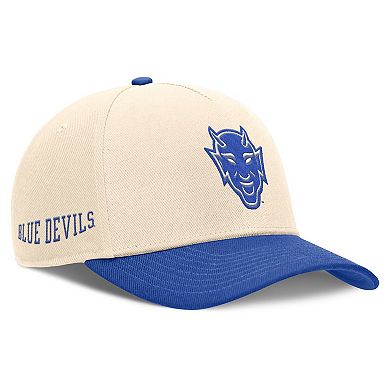 Men's Nike Natural/Royal Duke Blue Devils Academic Rise Dri-FIT Adjustable Hat