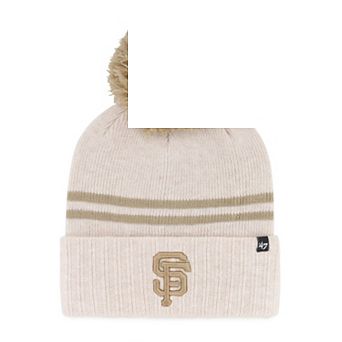 Women's '47 Natural San Francisco Giants Latte Cuffed Knit Hat with Pom