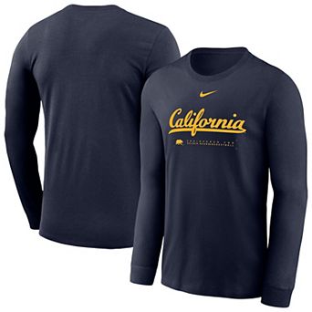 Men's Nike Navy Cal Bears 2025 Courtside Basketball Shootaround Dri-FIT Long Sleeve T-Shirt
