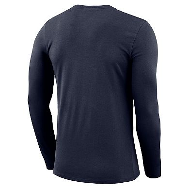 Men's Nike Navy Cal Bears 2025 Courtside Basketball Shootaround Dri-FIT Long Sleeve T-Shirt