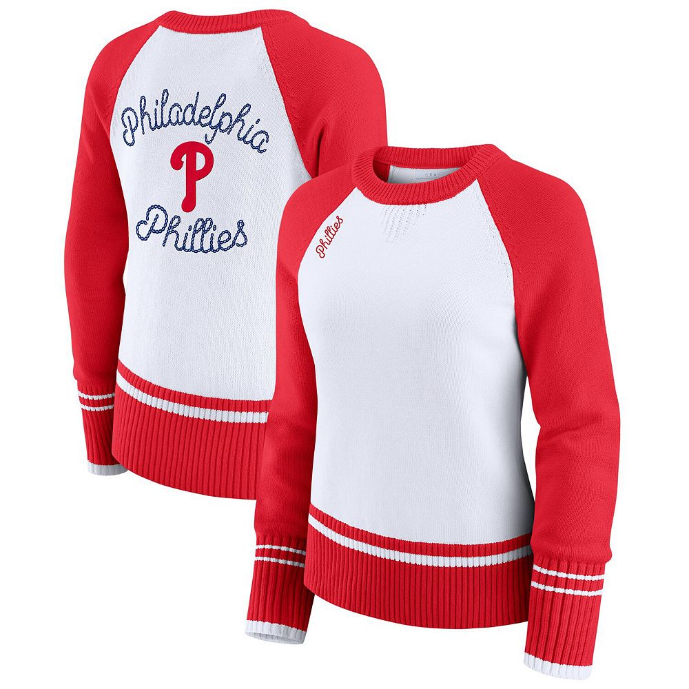 Women's WEAR by Erin Andrews White Philadelphia Phillies Colorblock ...