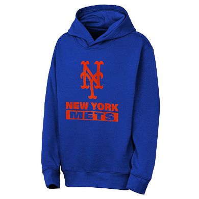 Youth Outerstuff Rush Blue New York Mets Back to Basics Hoodie