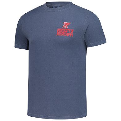 Men's Navy Ole Miss Rebels Comfort Colors Thick Lined Landscape T-Shirt