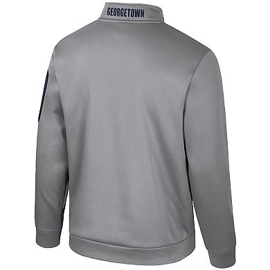 Men's Colosseum Gray Georgetown Hoyas Mainframe Fleece Quarter-Zip Jacket