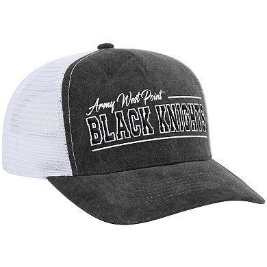 Unisex Colosseum Gray Army Black Knights Billy 2400 Adjustable Trucker Hat
