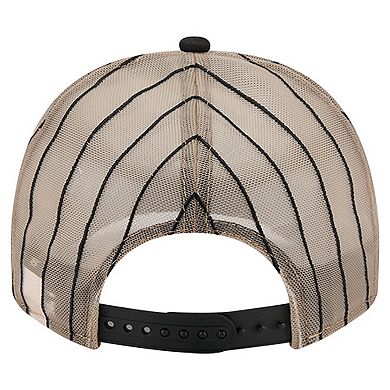 Men's New Era Black San Francisco Giants Vintage Arched Foam Front 9FIFTY A-Frame Adjustable Trucker Hat