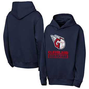 Youth Outerstuff Navy Cleveland Guardians Back to Basics Hoodie