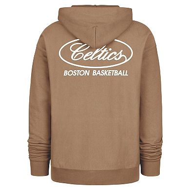Men's '47 Khaki Boston Celtics Triple Double Foundation Premium Hoodie Sweatshirt