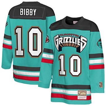 Youth Mitchell & Ness Mike Bibby Turquoise Memphis Grizzlies Maxxed Out 2.0 Fashion Hockey Jersey