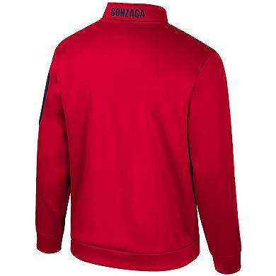 Men's Colosseum Red Gonzaga Bulldogs Mainframe Fleece Quarter-Zip Jacket