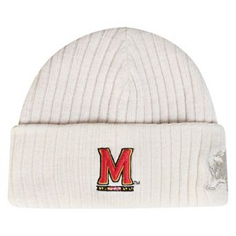 Men's Under Armour Stone Maryland Terrapins Sideline Halftime Shallow Cuffed Knit Hat