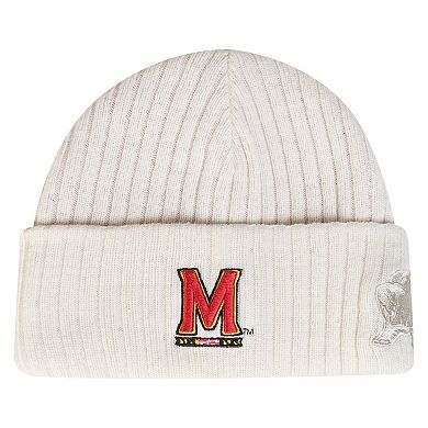 Men's Under Armour Stone Maryland Terrapins Sideline Halftime Shallow Cuffed Knit Hat