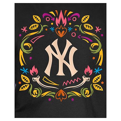 Youth New Era Black New York Yankees Día de los Muertos T-Shirt