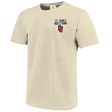 Men's Cream St. John's Red Storm Comfort Colors Mascot Overlay T-Shirt