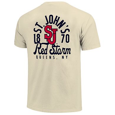 Men's Cream St. John's Red Storm Comfort Colors Mascot Overlay T-Shirt