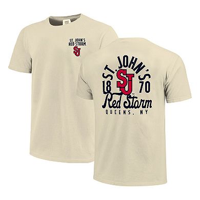 Men's Cream St. John's Red Storm Comfort Colors Mascot Overlay T-Shirt