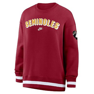 Women's Nike Garnet Florida State Seminoles Oversized Legacy Phoenix Sweatshirt