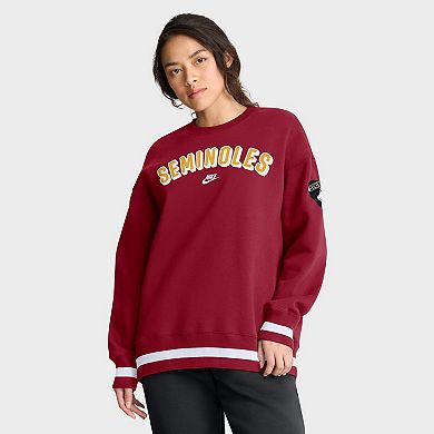 Women's Nike Garnet Florida State Seminoles Oversized Legacy Phoenix Sweatshirt