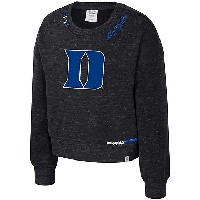 Girls Youth Colosseum Charcoal Duke Blue Devils Just a Minute Sweatshirt