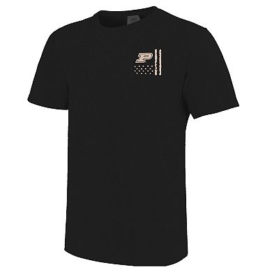 Men's Black Purdue Boilermakers Comfort Colors OHT Camo Overlay T-Shirt