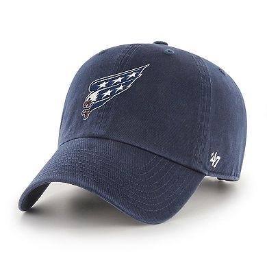Men's '47 Navy Washington Capitals Alternate Clean Up Adjustable Hat