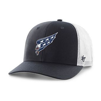 Men's '47 Navy Washington Capitals Screaming Eagle Logo Trucker Adjustable Hat