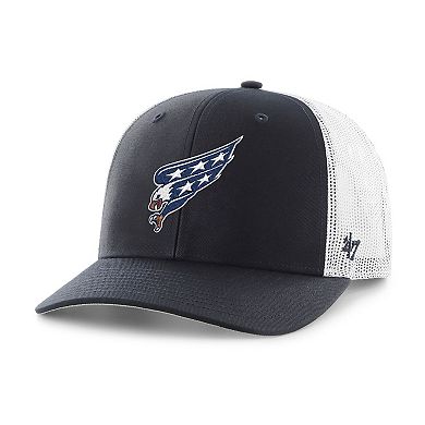 Men's '47 Navy Washington Capitals Screaming Eagle Logo Trucker Adjustable Hat
