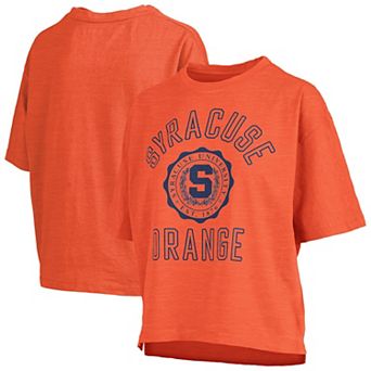 Women's Pressbox Orange Syracuse Orange Motley Crew Bishop Waist Length Oversized T-Shirt