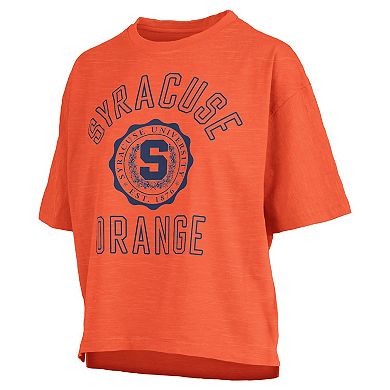 Women's Pressbox Orange Syracuse Orange Motley Crew Bishop Waist Length Oversized T-Shirt