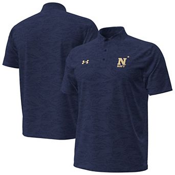 Men's Under Armour Navy Navy Midshipmen Drive Camo Jacquard Polo