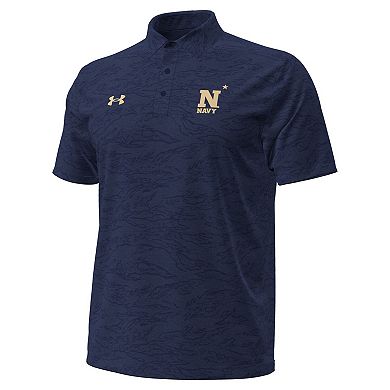 Men's Under Armour Navy Navy Midshipmen Drive Camo Jacquard Polo