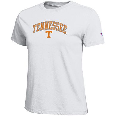 Women's Champion White Tennessee Volunteers Arched Over Logo T-Shirt