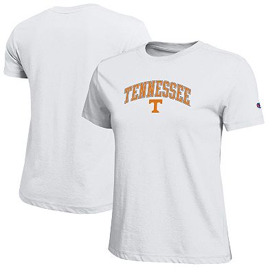 Women's Champion White Tennessee Volunteers Arched Over Logo T-Shirt