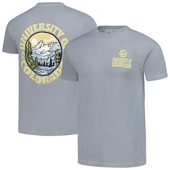Men's Gray Colorado Buffaloes Comfort Colors Thick Lined Landscape T-Shirt