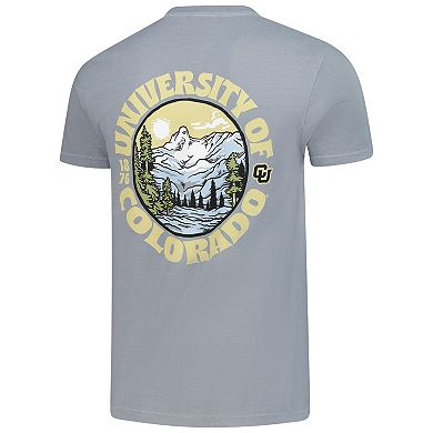 Men's Gray Colorado Buffaloes Comfort Colors Thick Lined Landscape T-Shirt