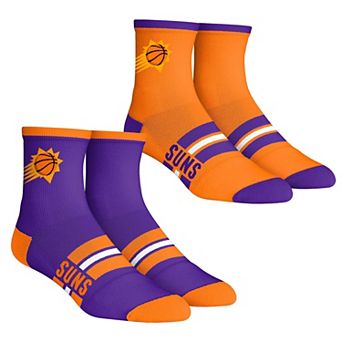 Unisex Rock Em Socks Phoenix Suns 2-Pack Multi Stripe Quarter Socks Set