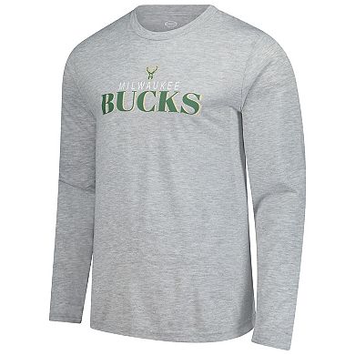 Men's Concepts Sport Hunter Green Milwaukee Bucks Regulate Long Sleeve T-Shirt & Plaid Pant Set