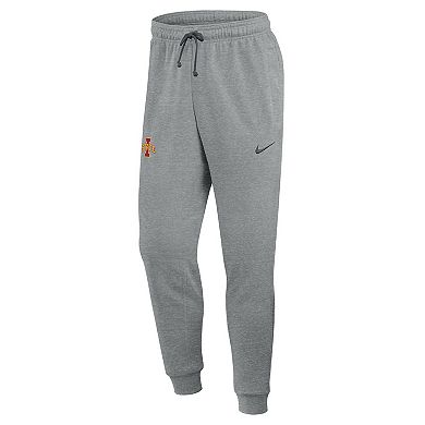 Men's Nike Heather Gray Iowa State Cyclones Basketball Practice Dri-FIT Taper Sweatpants
