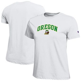 Women's Champion White Oregon Ducks Arched Over Logo T-Shirt