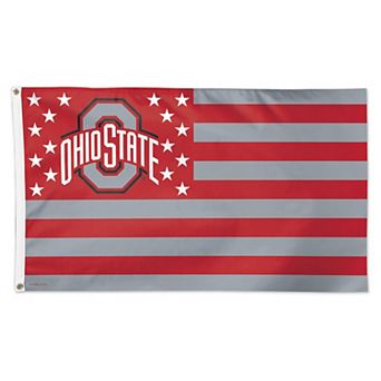 WinCraft Ohio State Buckeyes 3' x 5' Single-Sided Deluxe Patriotic Stars & Stripes Flag