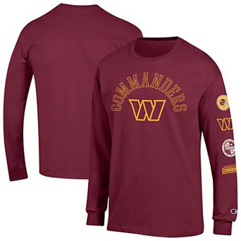 Men's Champion Burgundy Washington Commanders Seal Long Sleeve T-Shirt