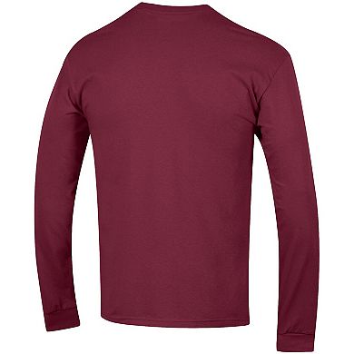 Men's Champion Burgundy Washington Commanders Seal Long Sleeve T-Shirt