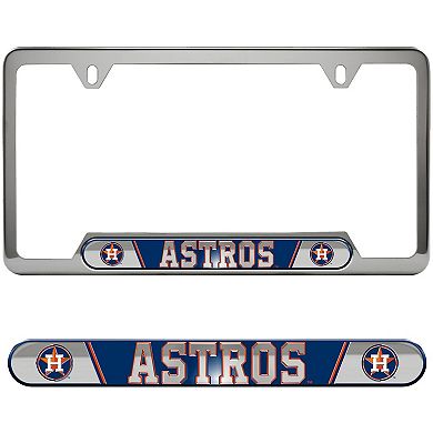 Logo Brands Houston Astros Embossed License Plate Frame