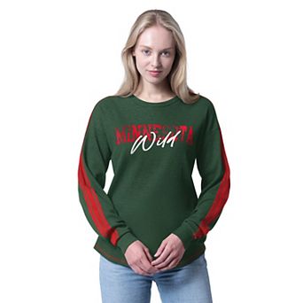 Women's G-III 4Her by Carl Banks Green Minnesota Wild Advantage Thermal Long-Sleeve Tri-Blend T-Shirt